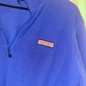 Vineyard Vines 1/2 Zip Blue Fleece Pullover Mens Large